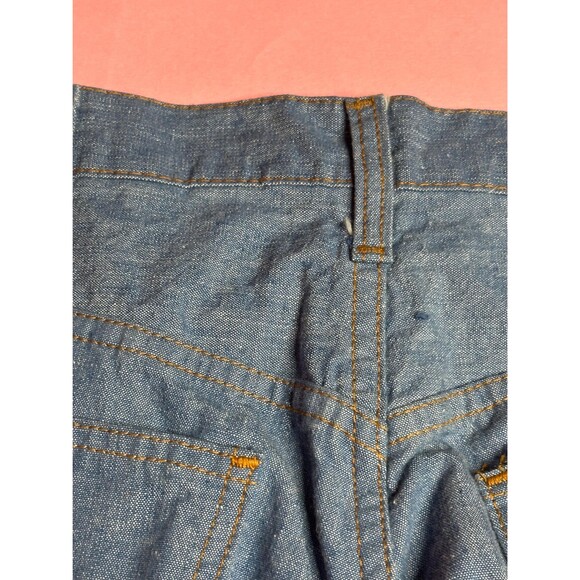 1960s-1970s JC PENNEY Cotton Blue Medium Wash Wide Leg Flared Denim Jeans. S-M - Picture 5 of 10